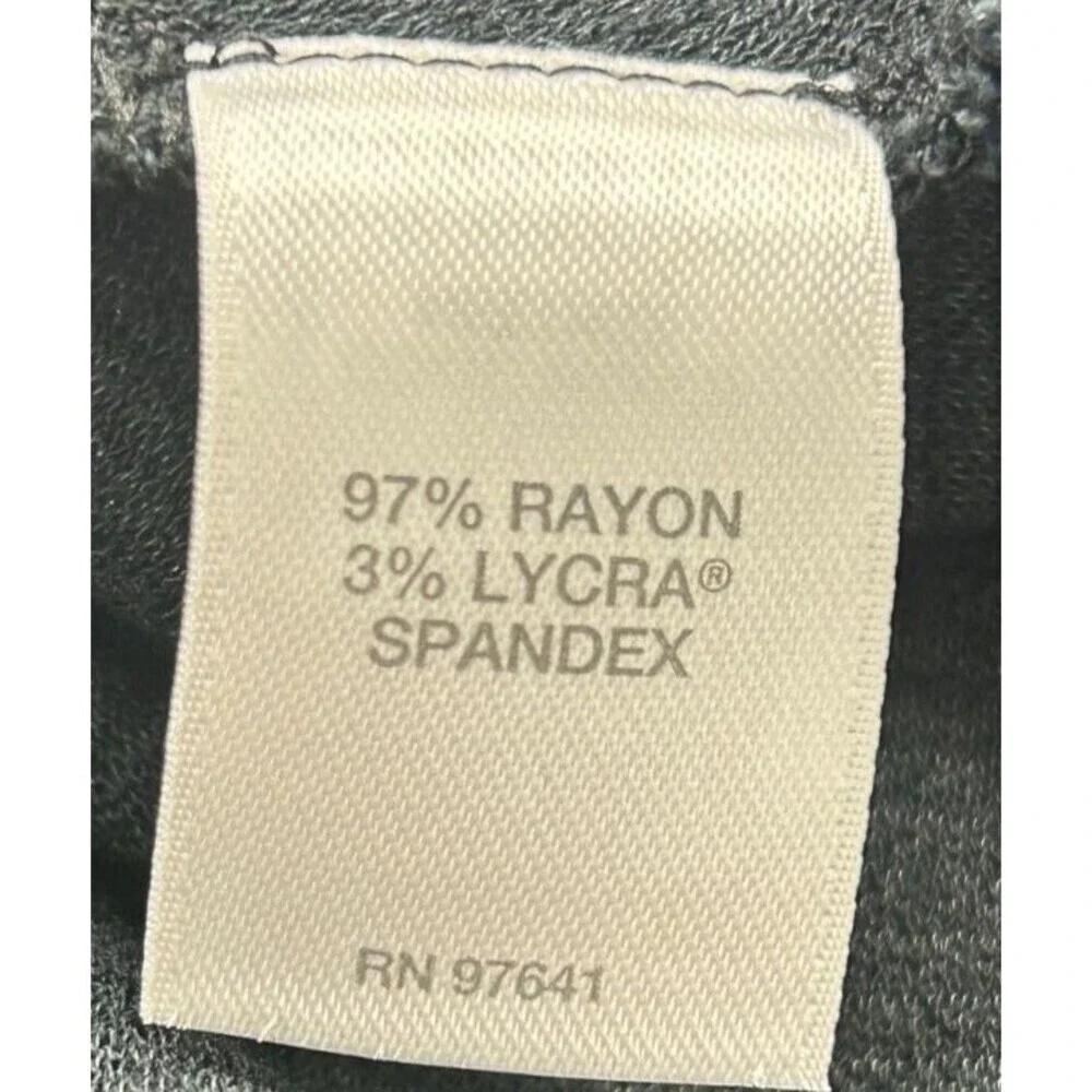 J Jill Wearever Womens Midi Black Blue Striped Pull On Skirt Slit Sz XL 1260E4 - Picture 10 of 11